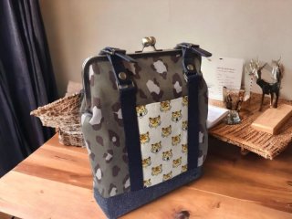 手作りがま口バック ☆砂漠の中のオアシスの夜・・・異国ムード漂うがま口バッグ完成