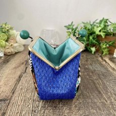 画像5: 【送料無料】インド刺繍リボンの通しマチポーチ (5)