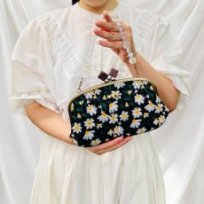 画像3: 【持ち手も作る】親子がま口バッグ（刺繍・黒） (3)