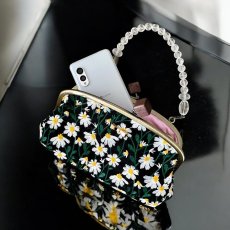 画像6: 【持ち手も作る】親子がま口バッグ（刺繍・黒） (6)