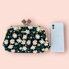 画像8: 【持ち手も作る】親子がま口バッグ（刺繍・黒） (8)