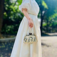 画像6: 【持ち手も作る】親子がま口バッグ（刺繍・生成り） (6)