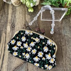 画像5: 【持ち手も作る】親子がま口バッグ（刺繍・黒） (5)
