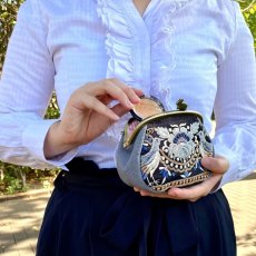 画像5: ３割引きセール中【型紙＆レシピ付き口金】12.5cm 版マチ別布がま口（碁石AG） (5)