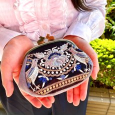 画像4: ３割引きセール中【型紙＆レシピ付き口金】12.5cm 版マチ別布がま口（碁石AG） (4)