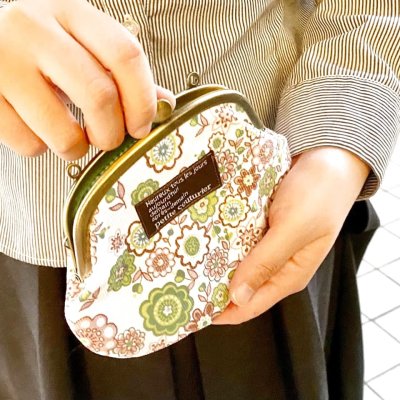 画像2: 【型紙＆レシピ付き口金】12.5ｃｍ版ぺったんこがま口（碁石ＡＧ）