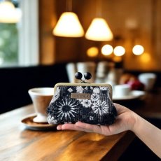 画像6: 送料無料【動画付！初めてさんの縫うがま口キット】金華山織（モノトーン） (6)