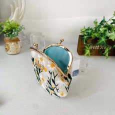 画像2: 【型紙＆レシピ付き口金】10cmぺったんこがま口 （口金・金） (2)