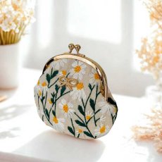 画像1: 【型紙＆レシピ付き口金】10cmぺったんこがま口 （口金・金） (1)