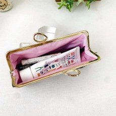 画像7: 送料無料【動画付！初めてさんの縫うがま口キット】クリスマス限定インド刺繍リボンペンケース（ピンク） (7)